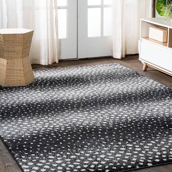 Antelope Black/Cream 3 ft. x 5 ft. Modern Animal Print Area Rug