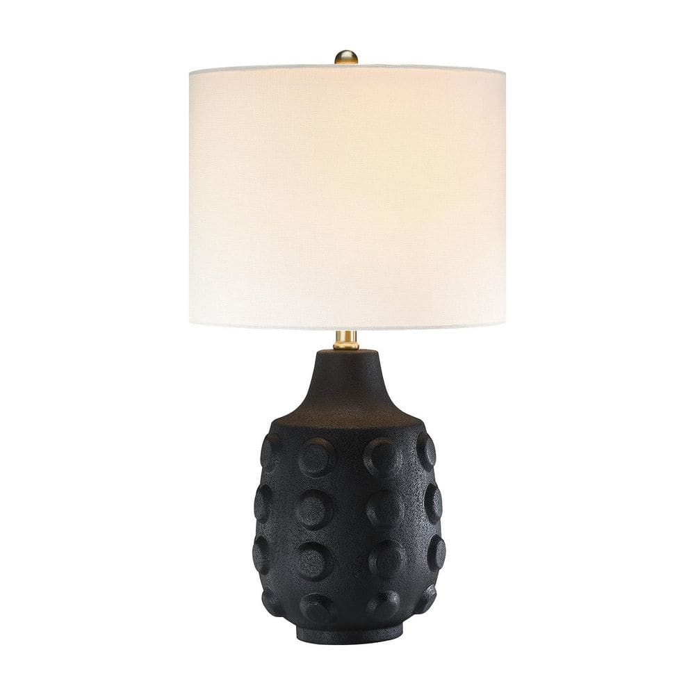 23. 5in 3-Way Black Ceramic Table Lamp with White Drum Shade price history on PriceWatchPro