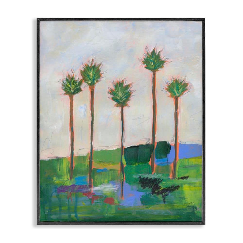 Tall Palms Impression by Jan Weiss Black Framed Nature Giclee Art Print 20 in. x 16 in. price history on PriceWatchPro