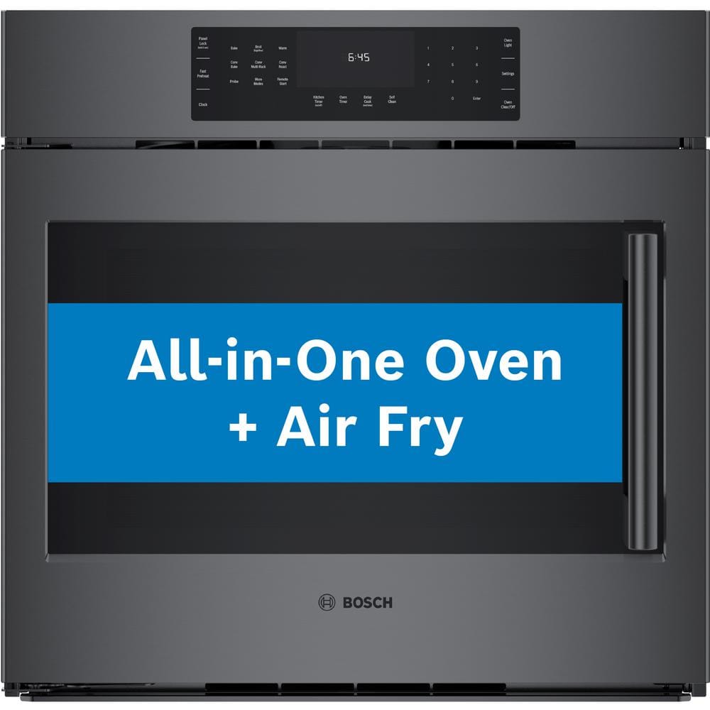 800 Series 30 in. Built-In Smart Single Electric Convection Wall Oven w/ Left SideOpening Door in Black Stainless Steel
