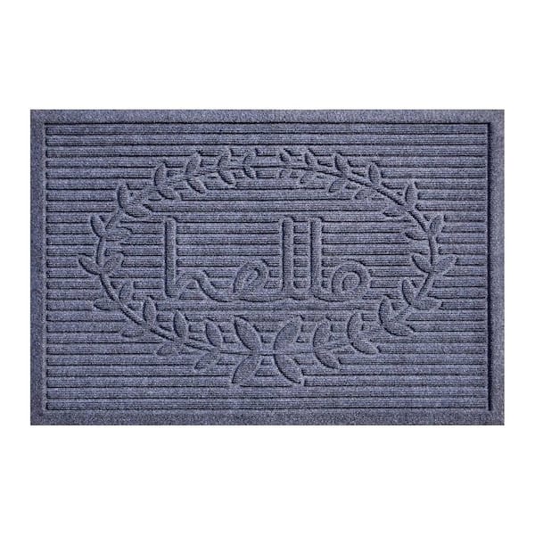 Gray 36 in. x 24 in. Polypropylene Outdoor Door Mat