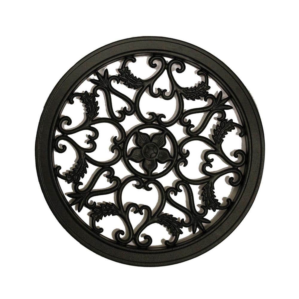 15 in. Diameter Black Cast Aluminum Round Insert for Wooden Gate or Fence price history on PriceWatchPro