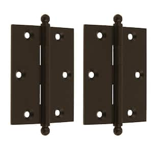 2-1/2 in. x 2 in. Polished Brass Soild Extruded Brass Loose Pin Mortise Cabinet Hinge (1-Pair)