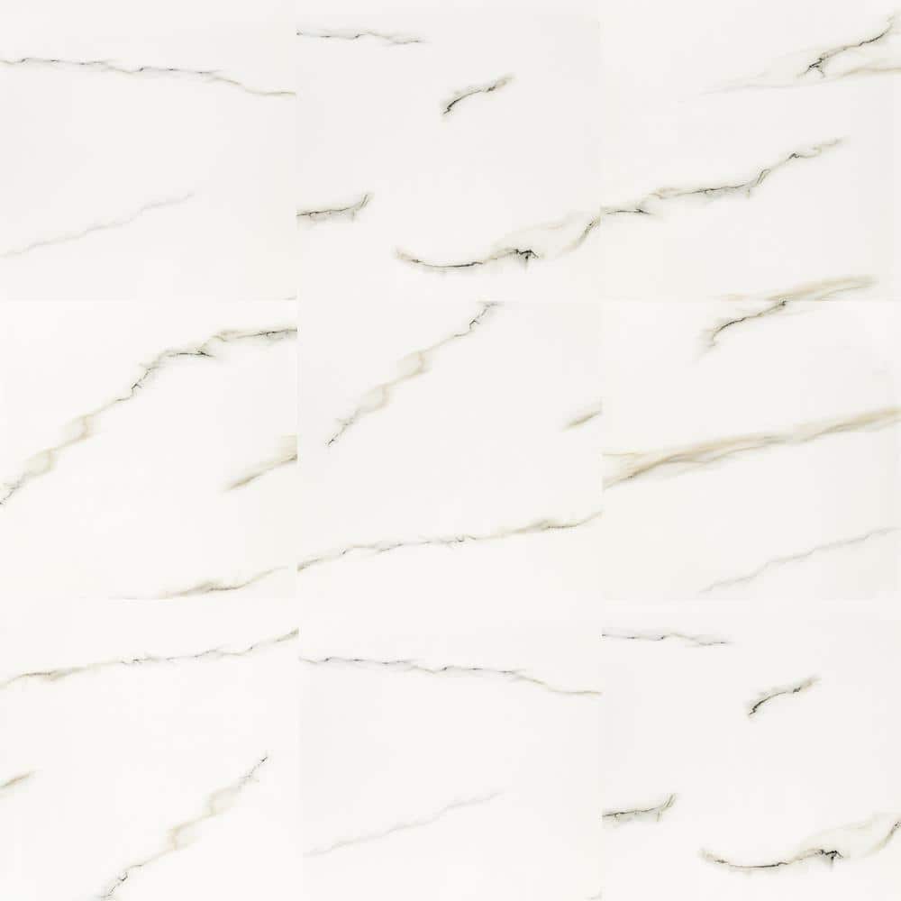 MSI White Calacatta Bianco 24 in. x 24 in. Polished Porcelain Floor and Wall Tile (16 sq. ft./Case) -  NHDWHICALB2424P