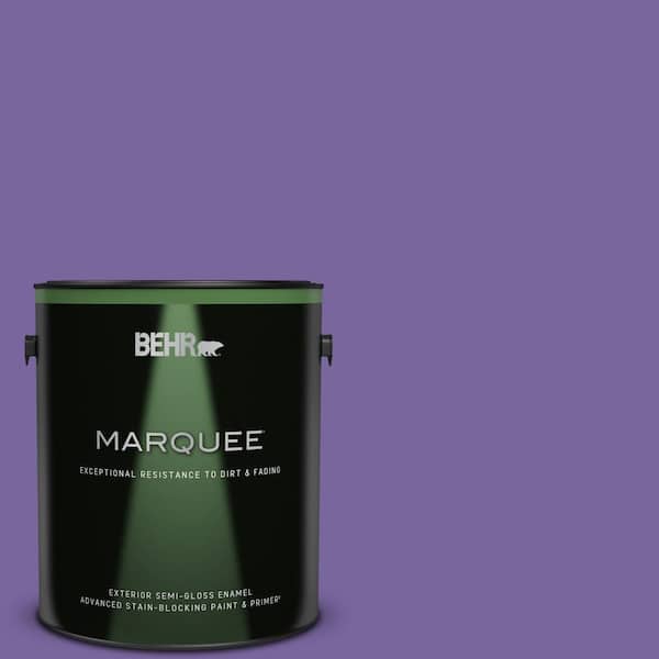 BEHR MARQUEE 1 gal. #PPU16-03 Purple Paradise Semi-Gloss Enamel Exterior Paint & Primer