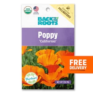 Organic Poppy 'California' Gardening Seeds