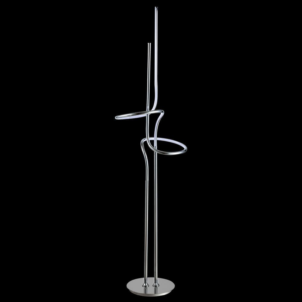 Sketch 64" Silver Adjustable Arc LED Floor Lamp