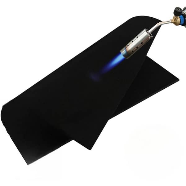 phyfalip 12 in. x 14 in. 5 mm Fireproof Welding Blanket and Pad, Thickened Fire Resistant Felt Cloth, Black (2-Pack)