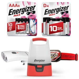 1000 Lumens Lantern and 300 Lumens Headlamp with Replacement D and AAA Batteries Emergency Bundle