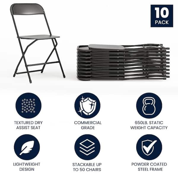 Carnegy Avenue Hercules Series Black Metal 650 lb. Weight Capacity