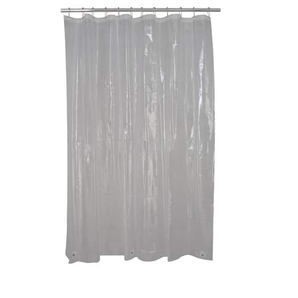 Black PEVA Bathroom Shower Curtain Liner with Non-rusting Grommets 72" x 72" 