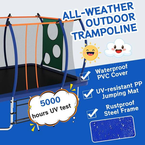 SUNRINX FLIPZA 8 Ft x 14 Ft Rectangular Tumbling Trampoline in