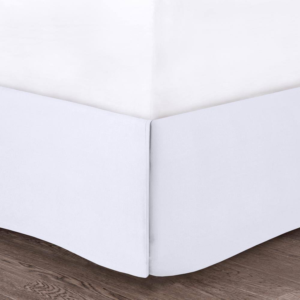 White California King Microfiber Ruffled Comforter Set
