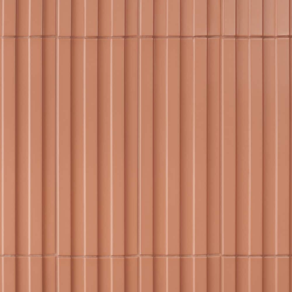 Terracotta 6x18 Matte Porcelain Fluted Wall Tile