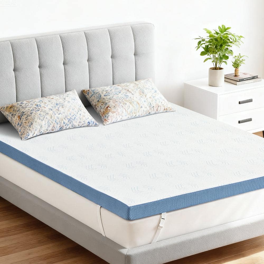 3 Inch Gel Infused Cooling Mattress Pad for Pain Relief-Firm Mattress Topper Adjustable Strap & Removable Cover Twin XL price history on PriceWatchPro