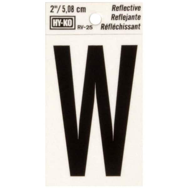 HY-KO 2 in. Vinyl Reflective Letter W