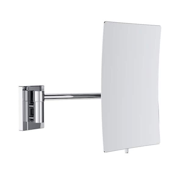 INSTER 6.3 in. x 9.4 in. Rectangle Wall Mount 3X Magnification Bathroom Makeup Mirror in Chrome