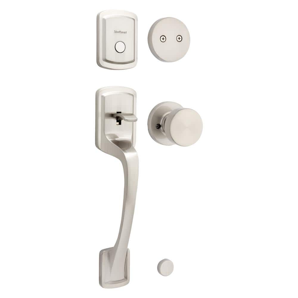 Kwikset Prague Satin Nickel Dummy Door Handleset with Round Pismo