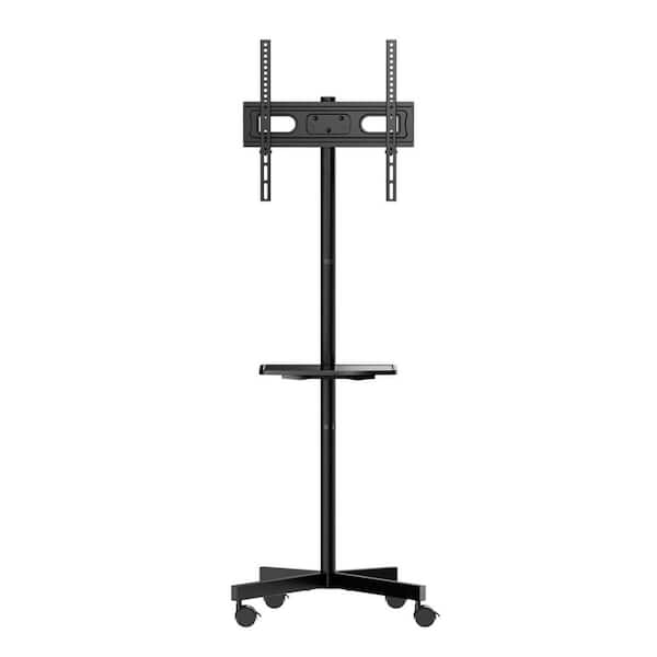 Universal Mobile TV Stand for 32–60 in. TVs with Tilt Adjustment up to 88 lbs. Portable Stand with Laptop Shelf