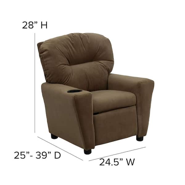 Flash Furniture Kids Brown Microfiber Rocker Chair and Footrest 