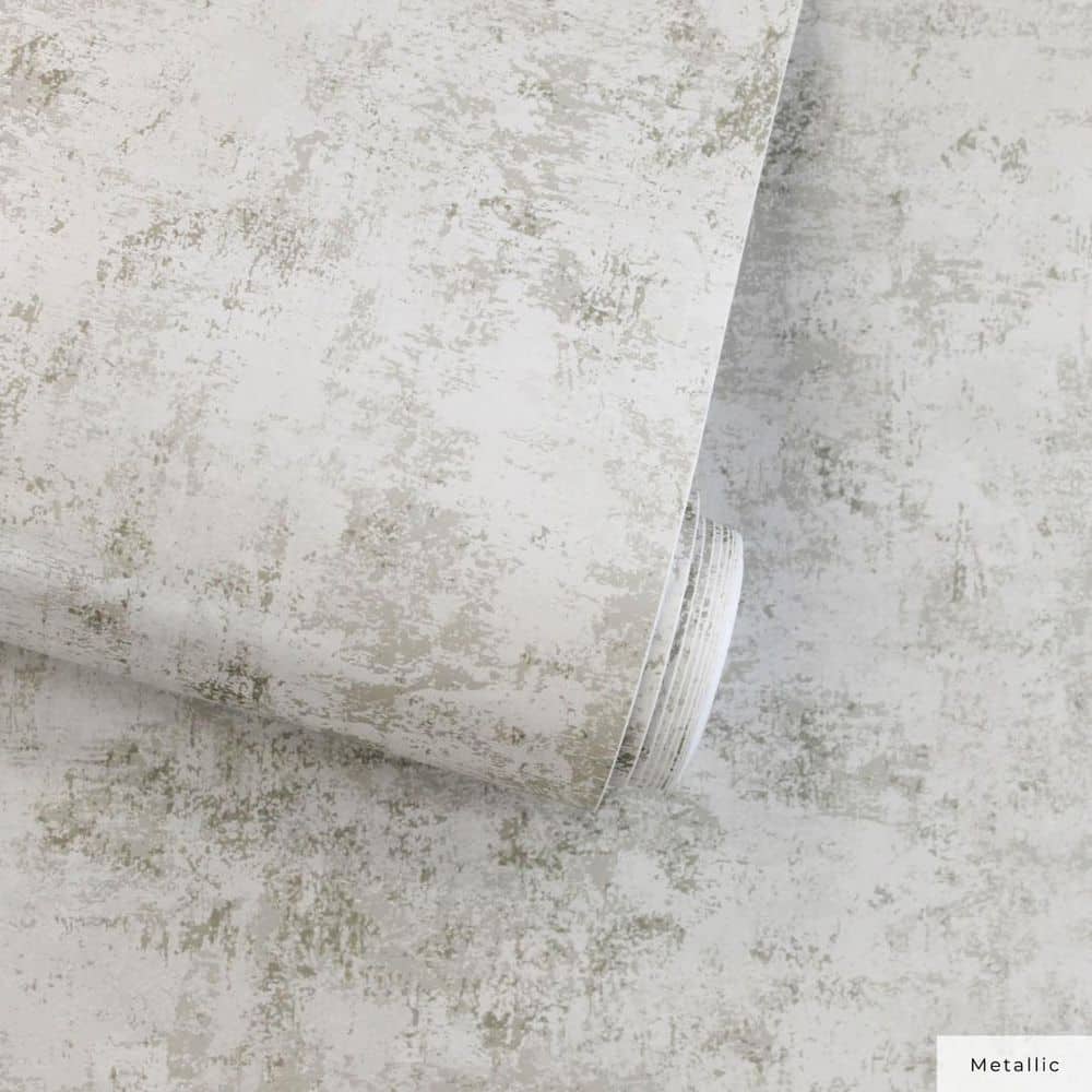 Pearl Leaf Distressed Gold Vinyl Peel and Stick Wallpaper Roll