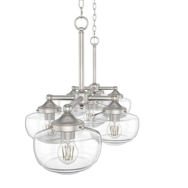 Hunter Saddle Creek 7-Light Brushed Nickel Transitional Led Chandelier