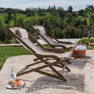 Juelz Grey 2-Piece Sling Outdoor Chaise Lounge