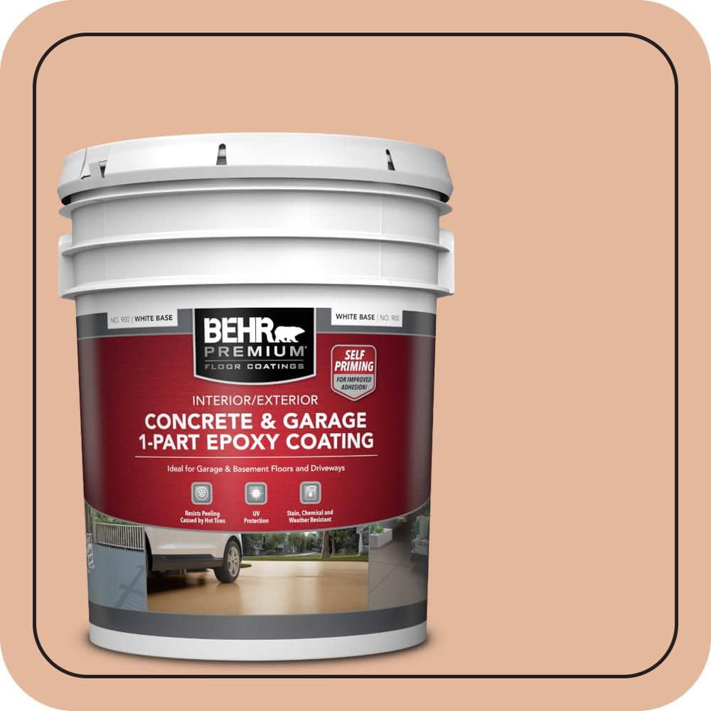 BEHR PREMIUM 5 gal. #PFC-06 Georgia Peach Self-Priming 1-Part