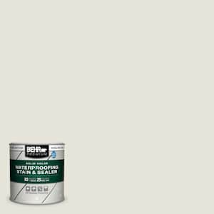 8 oz. #HDC-NT-21 Weathered White Solid Color Waterproofing Exterior Wood Stain and Sealer Sample