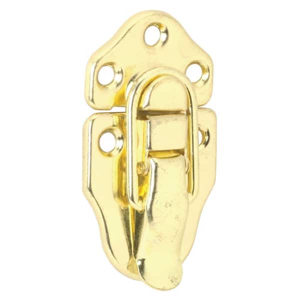 Schlage 2-3/4 in. x 1-1/2 in. Draw Catch Brass Plated Chest Latches