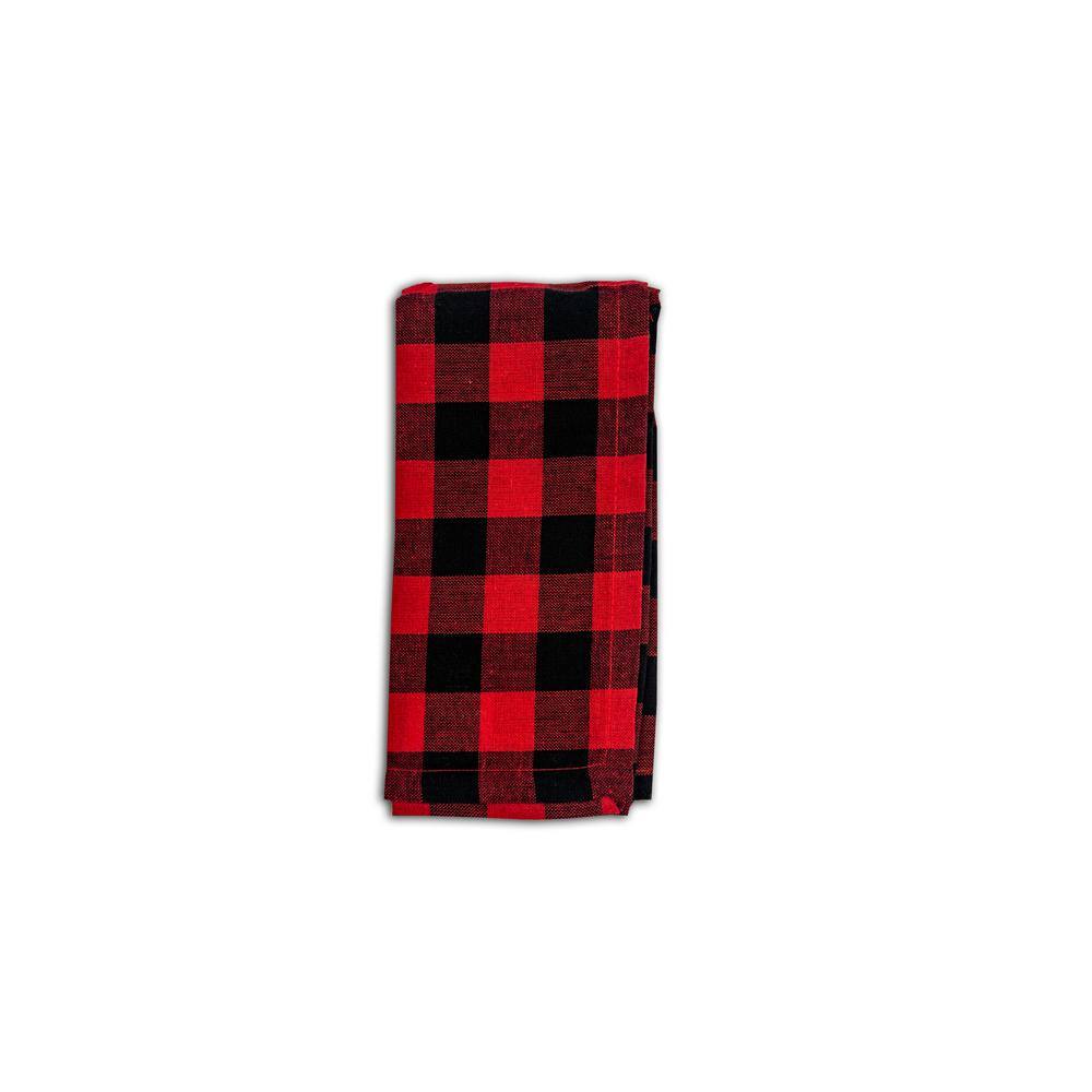 Red and Black Buffalo Check Cotton Napkin Set of 4