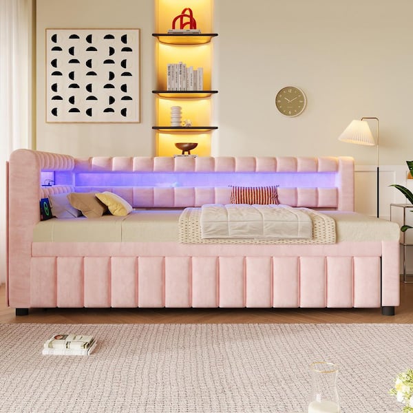Harper & Bright Designs Pink Twin XL to King Size Polyester