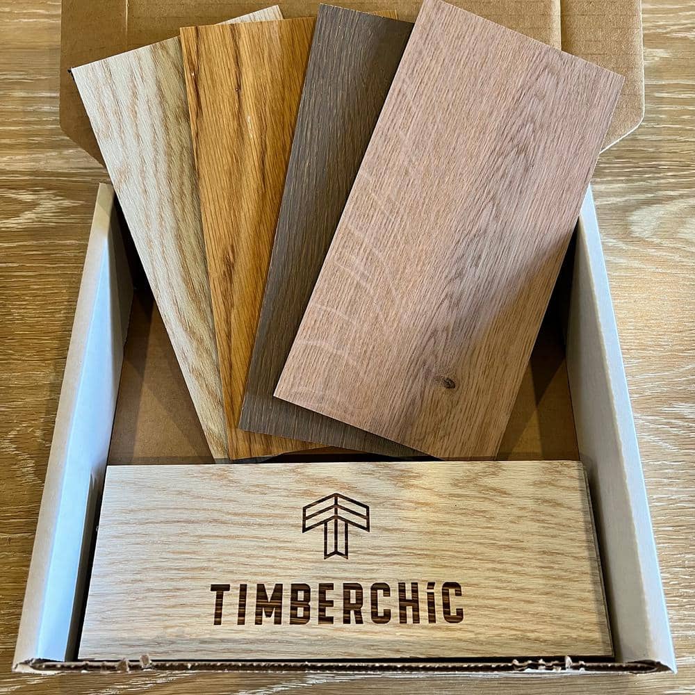 Timberchic Oak and Pine Peel and Stick Wall Plank Sample Pack