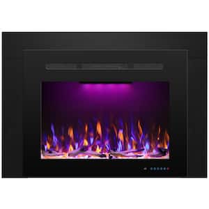 41.9 in. Electric Fireplace Insert with Trim Kit, 3 Flame and Top Light, 750-Watt/1500-Watt, Crackling, 62- 99°F