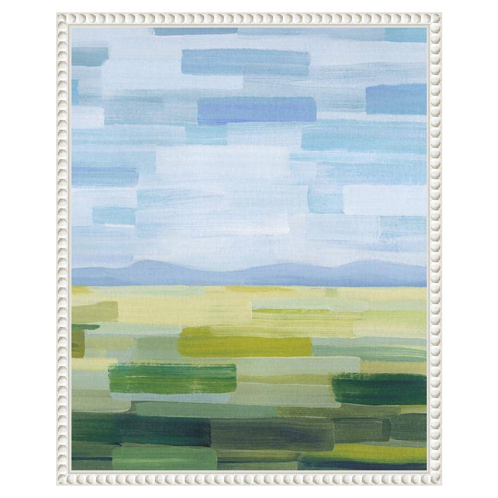 Grace Popp Abstract Landscape Canvas Print with White Frame