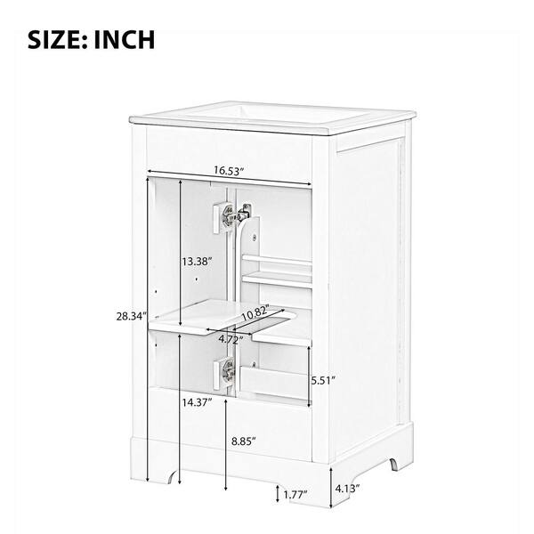 Yu•*¨*•.¸ XUJMK 20 in. W x 18 in. D x 34 in. H Freestanding Bath