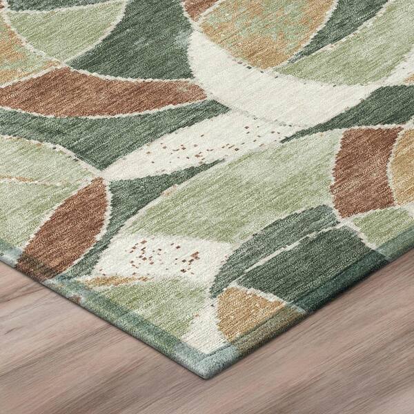 Chantille Machine Washable Indoor/Outdoor Abstract ACN3105 Basil 5 ft. x 7 ft. 6 in. Area Rug