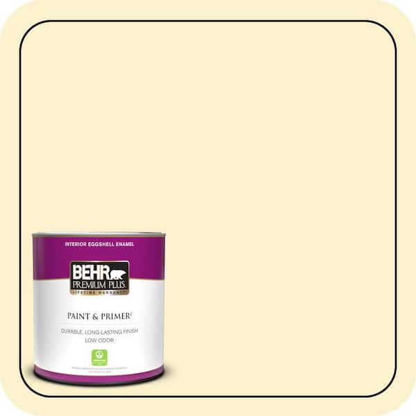 BEHR PREMIUM PLUS 1 qt. #370A-1 Moon Mist Eggshell Enamel Low Odor Interior Paint & Primer