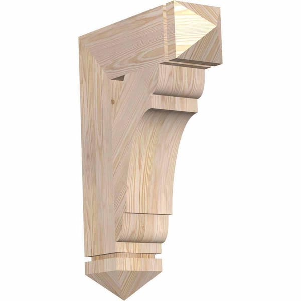 Ekena Millwork 5.5 in. x 28 in. x 20 in. Douglas Fir Olympic Arts and Crafts Smooth Bracket