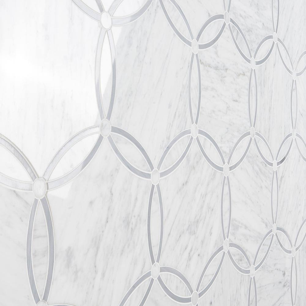 Carrara White Polished Marble Mosaic Tile for Floors and Walls
