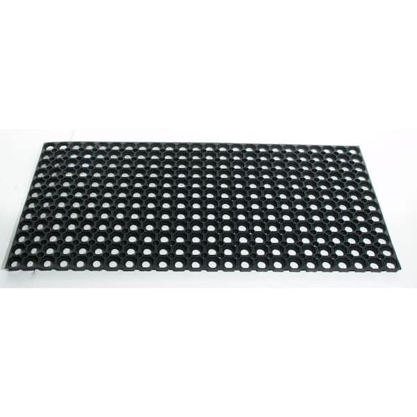 39 in. x 19 in. Black Rubber Outdoor Door Mat