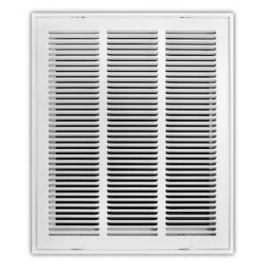 16 in. x 20 in. Steel Return Air Filter Grille in White