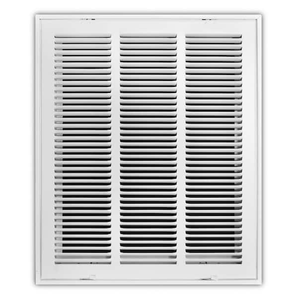 16 in. x 20 in. Steel Return Air Filter Grille in White