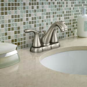 Varese 4 in. Centerset 2-Handle Bathroom Faucet in Spot Resist Brushed Nickel