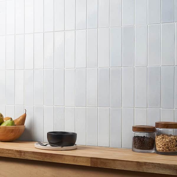 Ivy Hill Tile Vibe Milk White 2.36 in. x 7.87 in. Glossy Lava