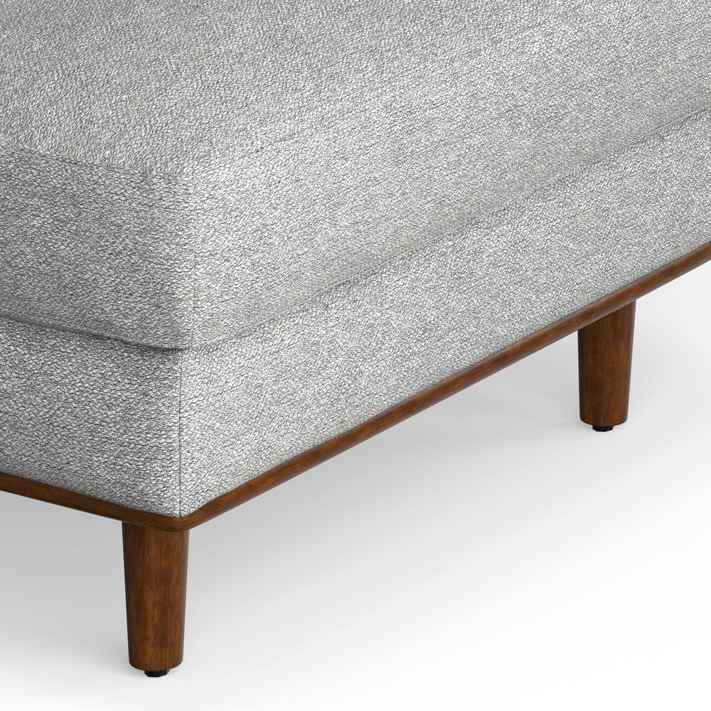 Mist Grey Woven-Blend Fabric Right Sectional Sofa with Chaise