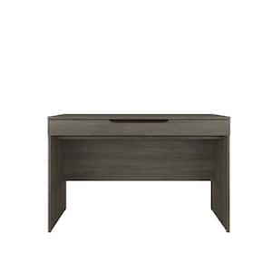 Arobas 47.75 in. Rectangular Bark Grey Wood 1-Drawer Writing Desk with Finished Back Panel