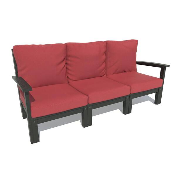 Highwood Bespoke Deep Seating 1-Piece Plastic Outdoor Couch with Cushions