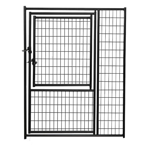 Lucky Dog 6 ft. H x 5 ft. W Black Welded Wire Modular Gate in Gate