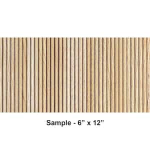 Take Home Sample - Rounded Mini Slats 1/4 in. x 0.5 ft. x 1 ft. Maple Glue-up Foam Wood Slat Wall(1 Piece/0.5 sqft)